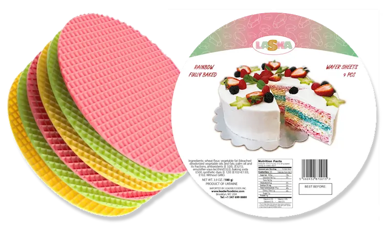 Laska Wafers Round Rainbow