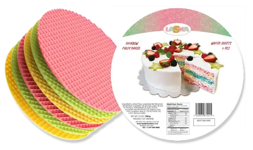 Laska Wafers Round Rainbow