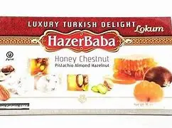 HazerBaba Turkish Delight with Honey Chestnut  Pistachio  Almond  Hazelnut - 1lb